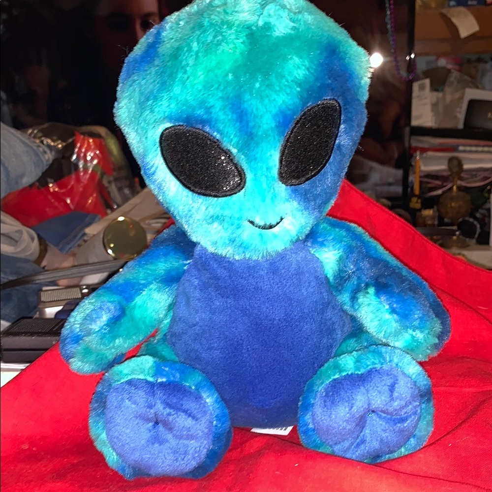 Dollibu Blue and Green Stuffed Alien Plush